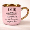 kubek personalizowany z nadrukiem 400ml rozowy
