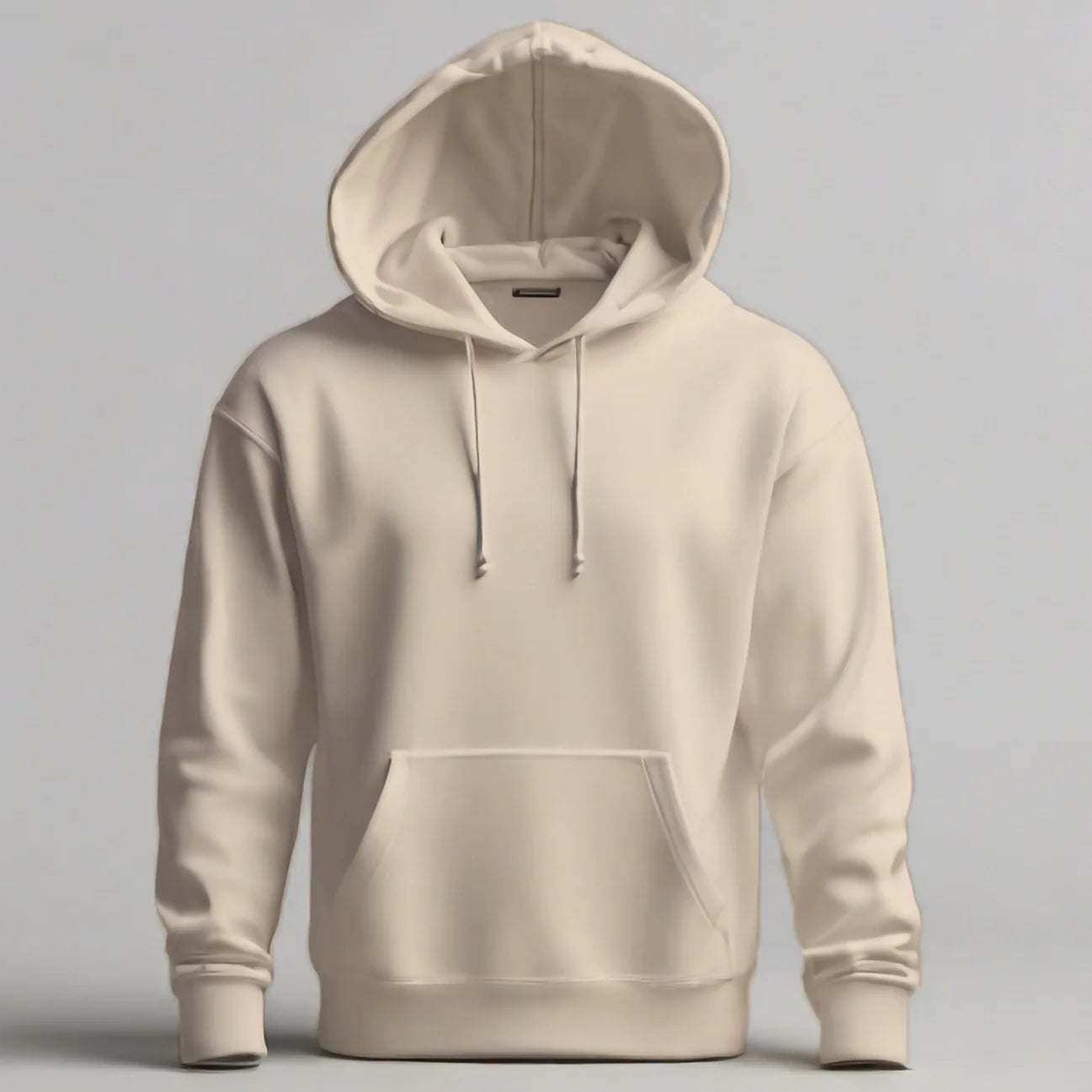 Bluza z własnym nadrukiem kangurka 290gramów Kremowa Unisex