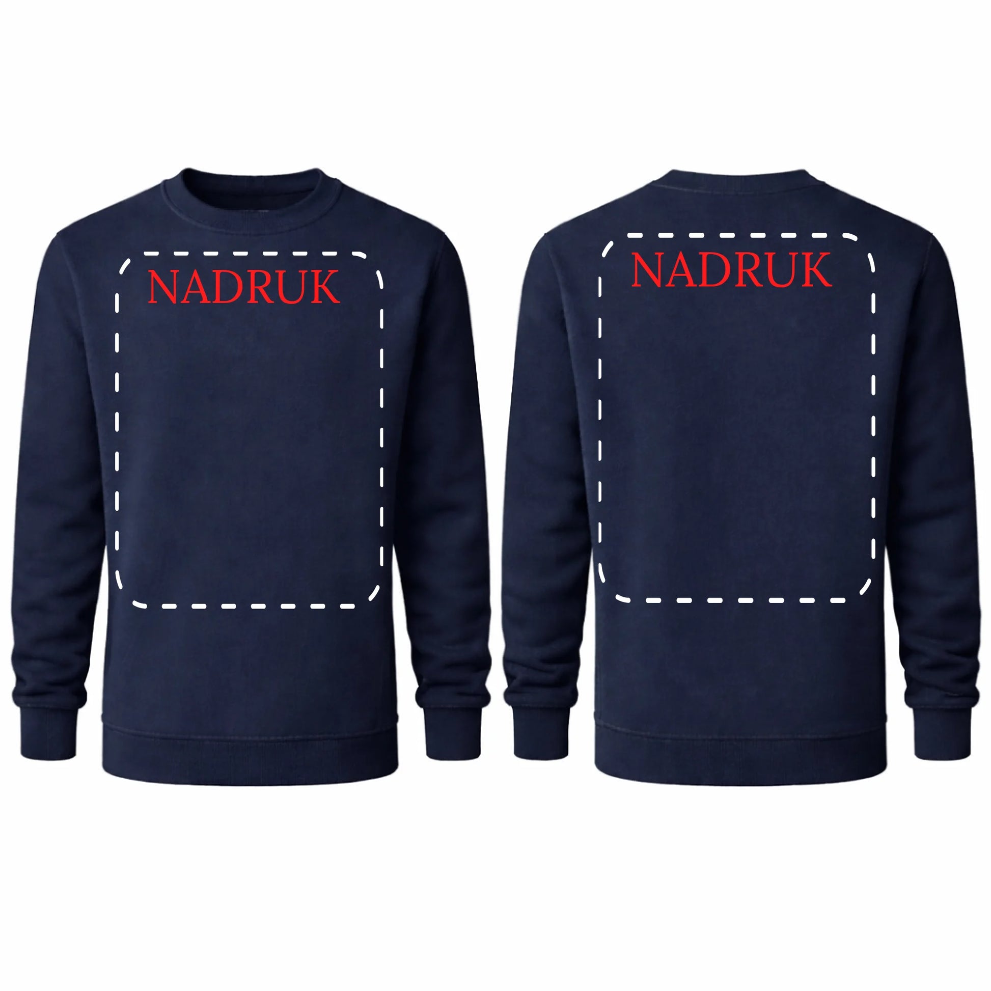bluza reklamowa dla firm z nadrukiem bez kaptura navy