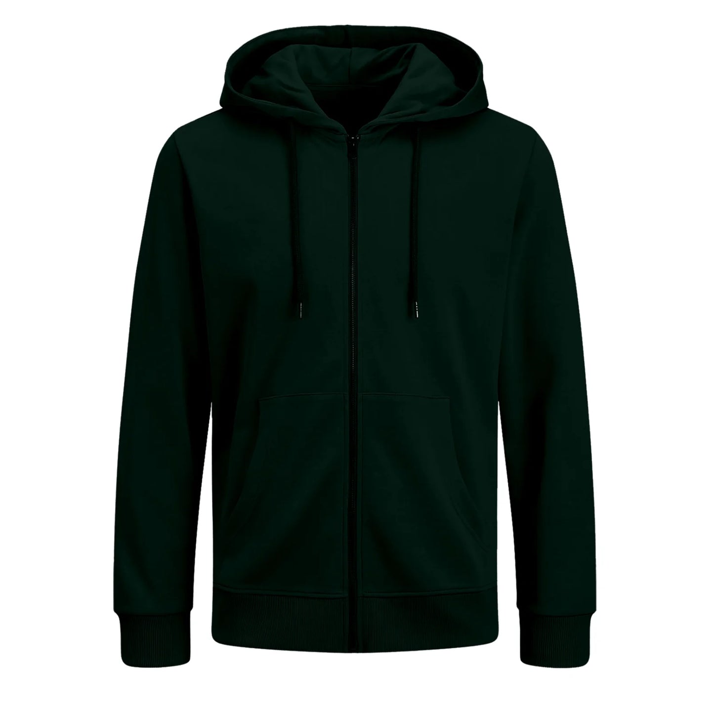 Bluza z własnym nadrukiem rozpinana 290gramów Butelkowa Zieleń unisex