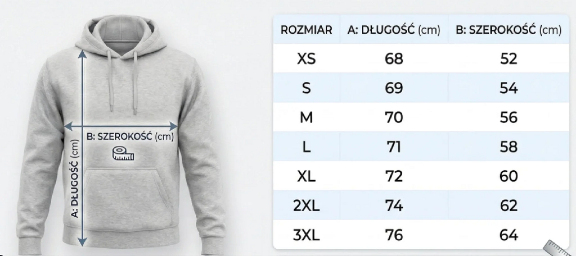 rozmiarówka bluza męska z kapturem ss