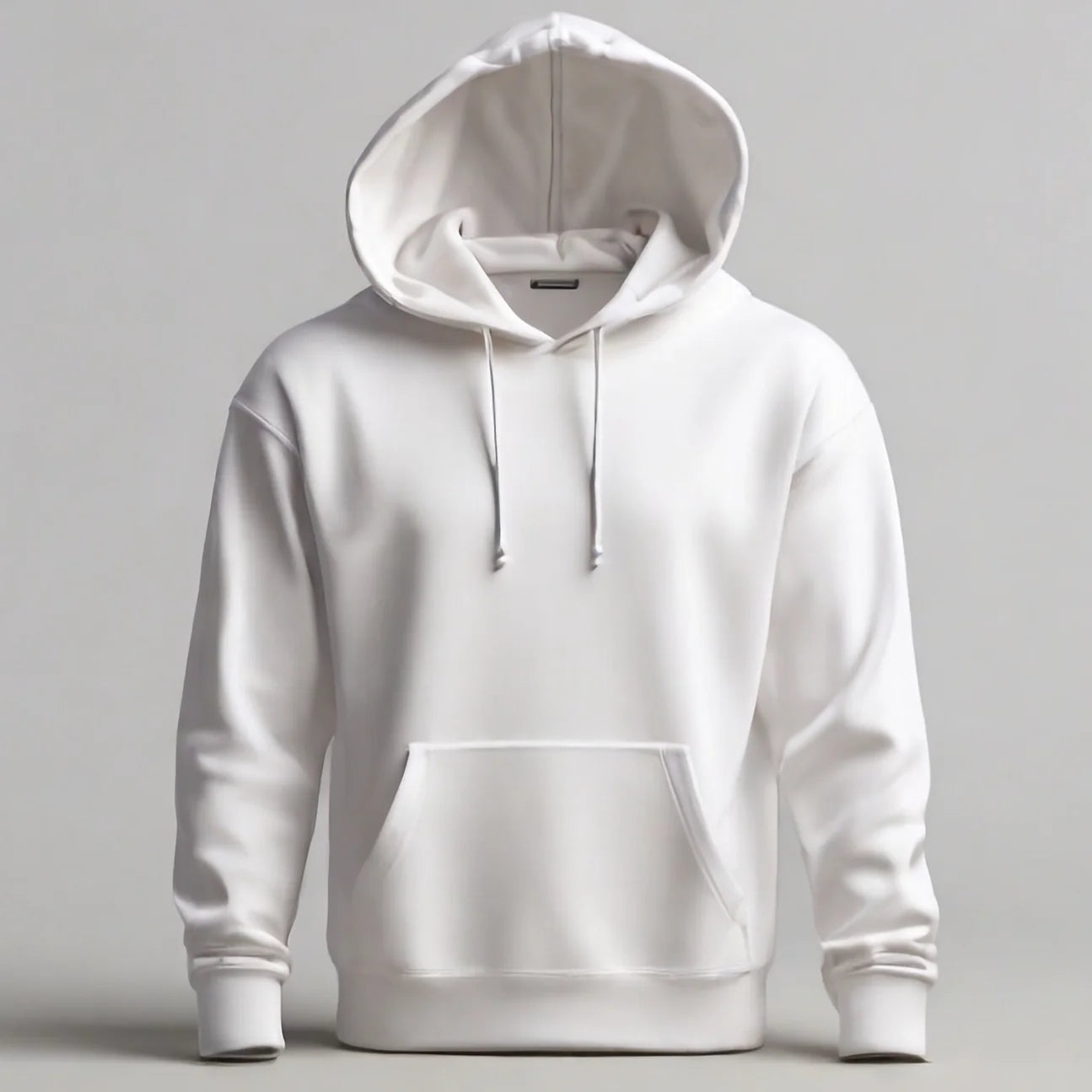 Bluza z własnym nadrukiem kangurka 320gramów Biała unisex