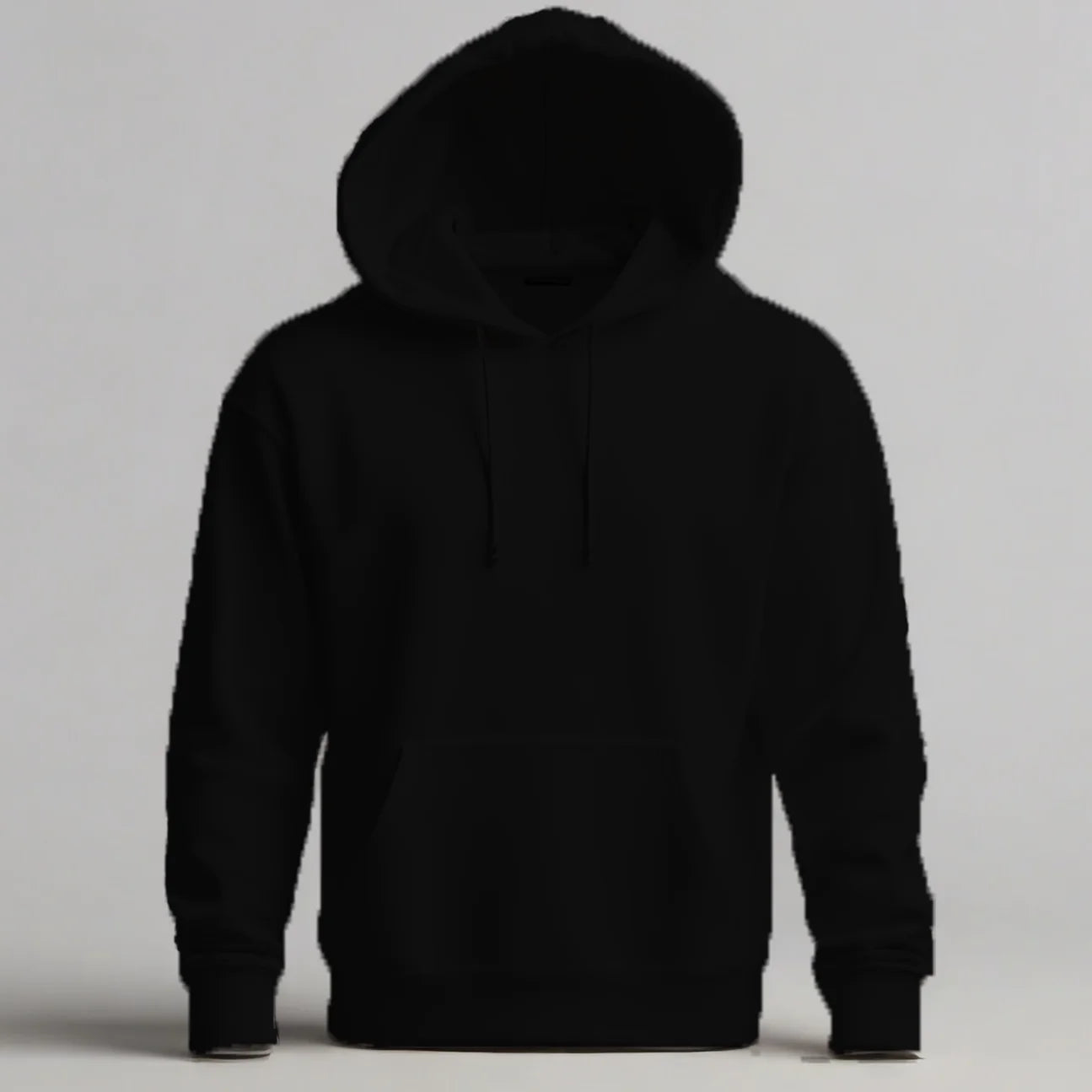 Bluza z własnym nadrukiem kangurka 320gramów Czarna unisex