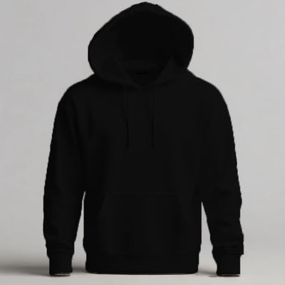 Bluza z własnym nadrukiem kangurka 320gramów Czarna unisex