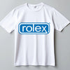 Koszulka bawełniana męska ze śmiesznym nadrukiem rolex durex 190gramów biała