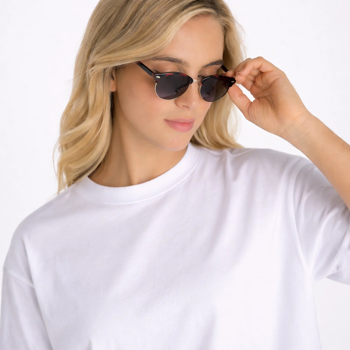 koszulka oversize 240g personalizowana biała damska