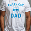 prezent dla kociarza koszulka z nadrukiem creazy cat dad