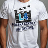 Prezent dla kinomaniaka koszulka męska z nadrukiem L4 polska szkoła aktorstwa