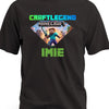 Prezent dla gracza MINECRAFT personalizowana koszulka z nadrukiem craftlegend oraz imieniem czarna
