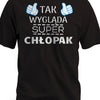 Prezent dla chłopaka koszulka z nadrukiem tak wygląda super chłopak czarna