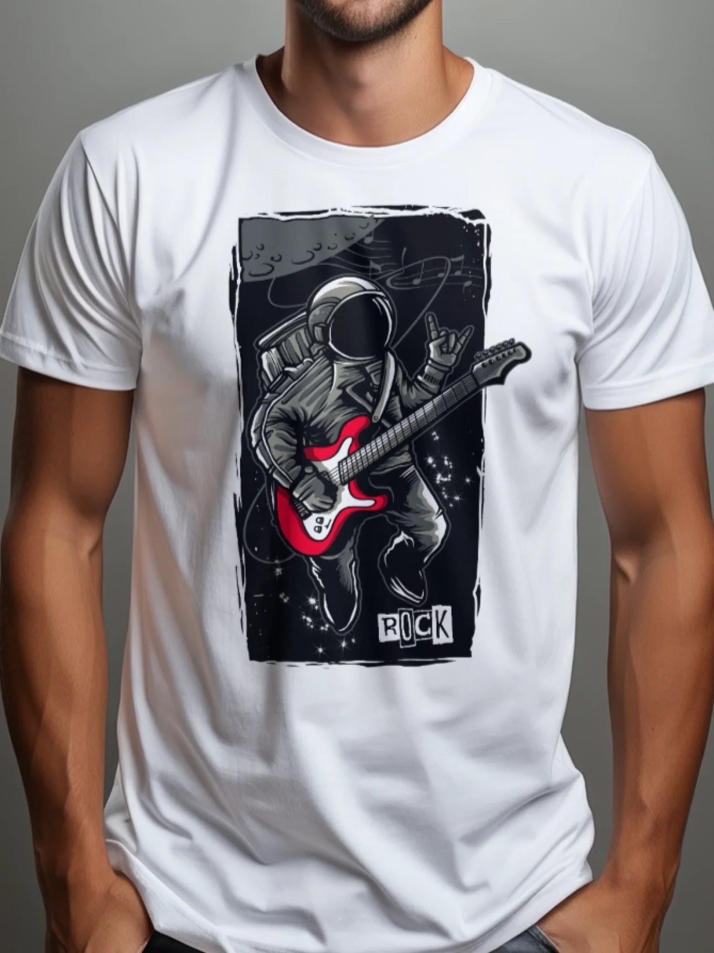 prezent dla muzyka koszulka z nadrukiem rock