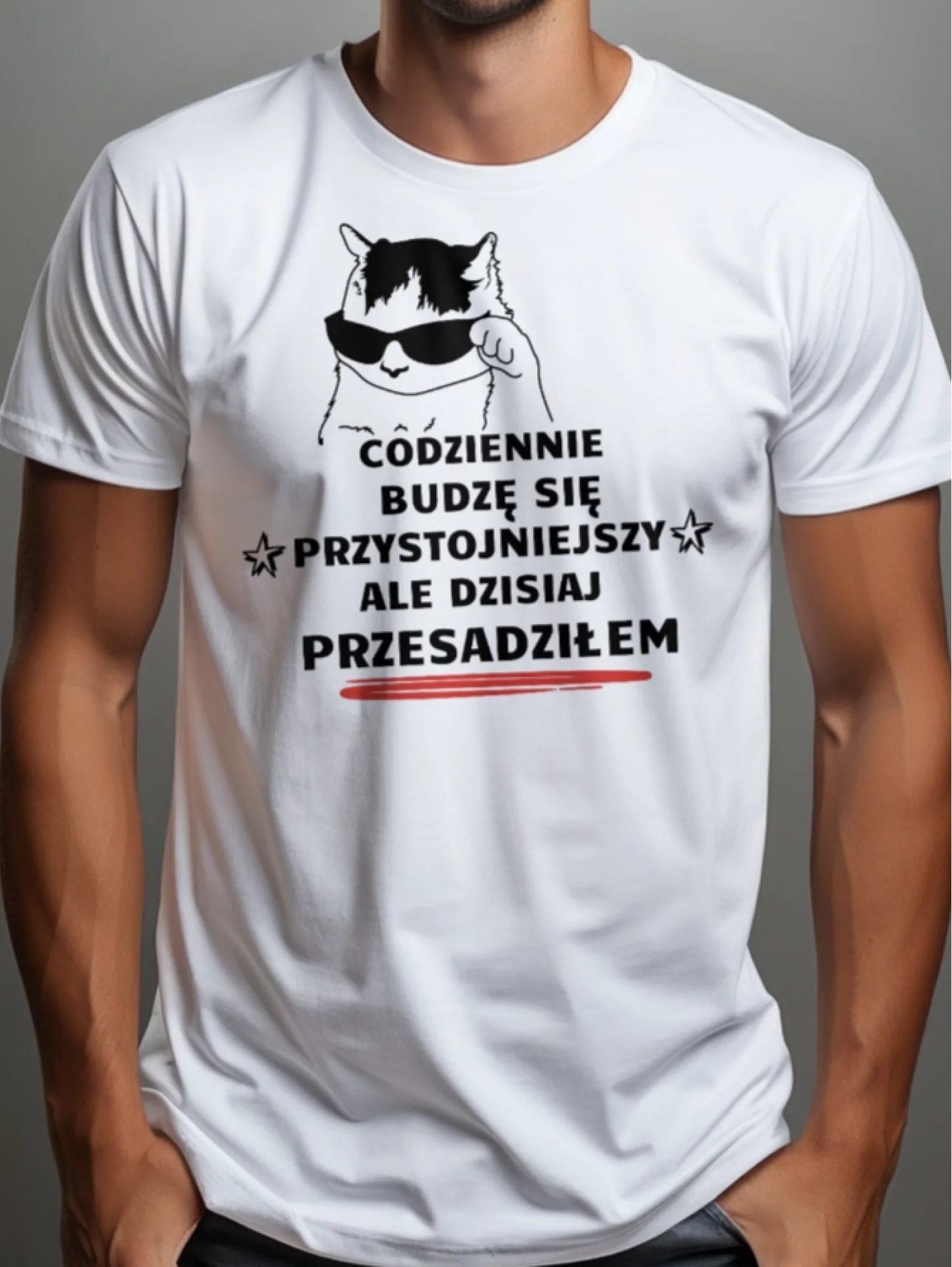 Man wearing a white tshirt Mockup