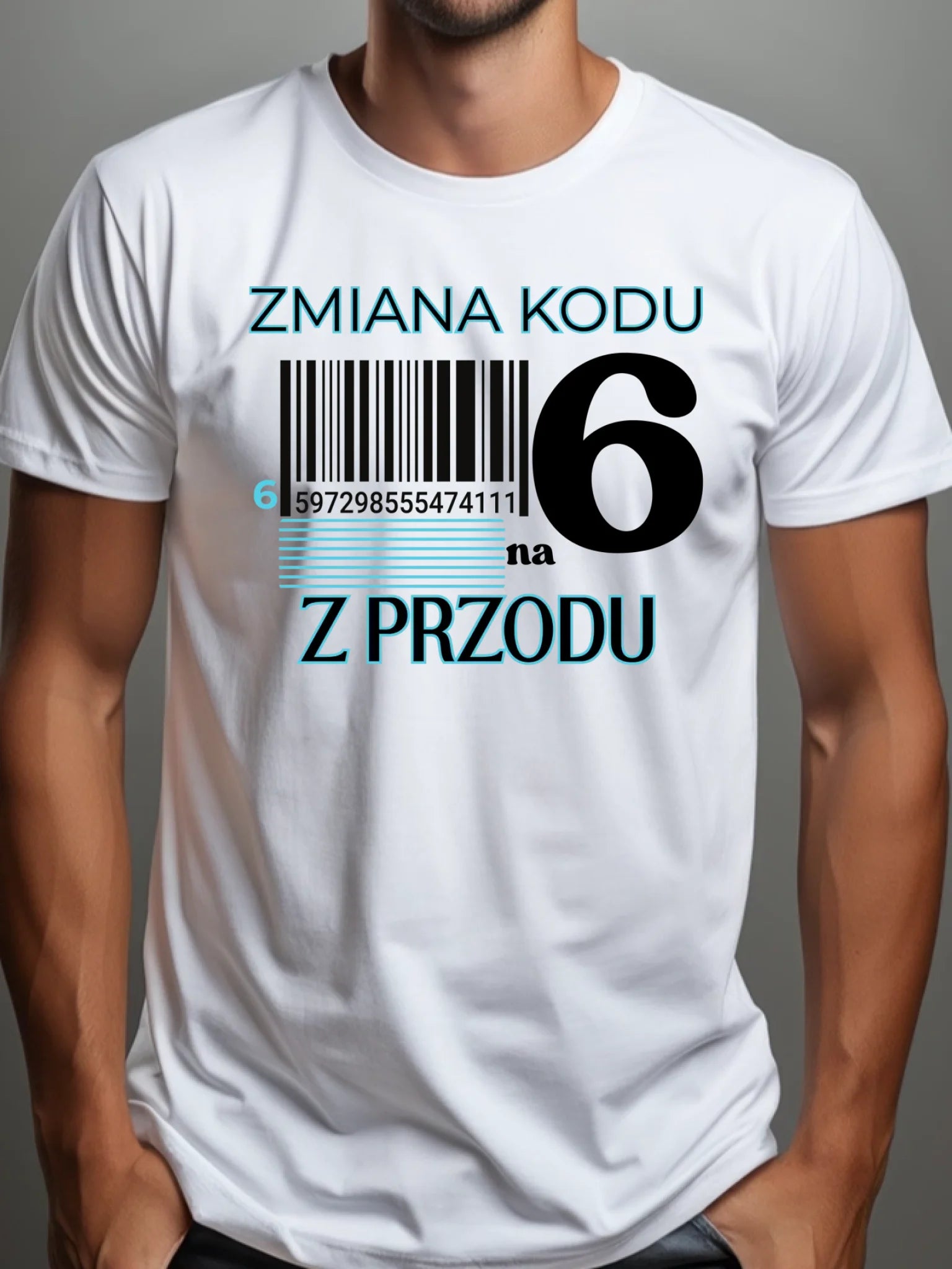 Man wearing a white tshirt Mockup