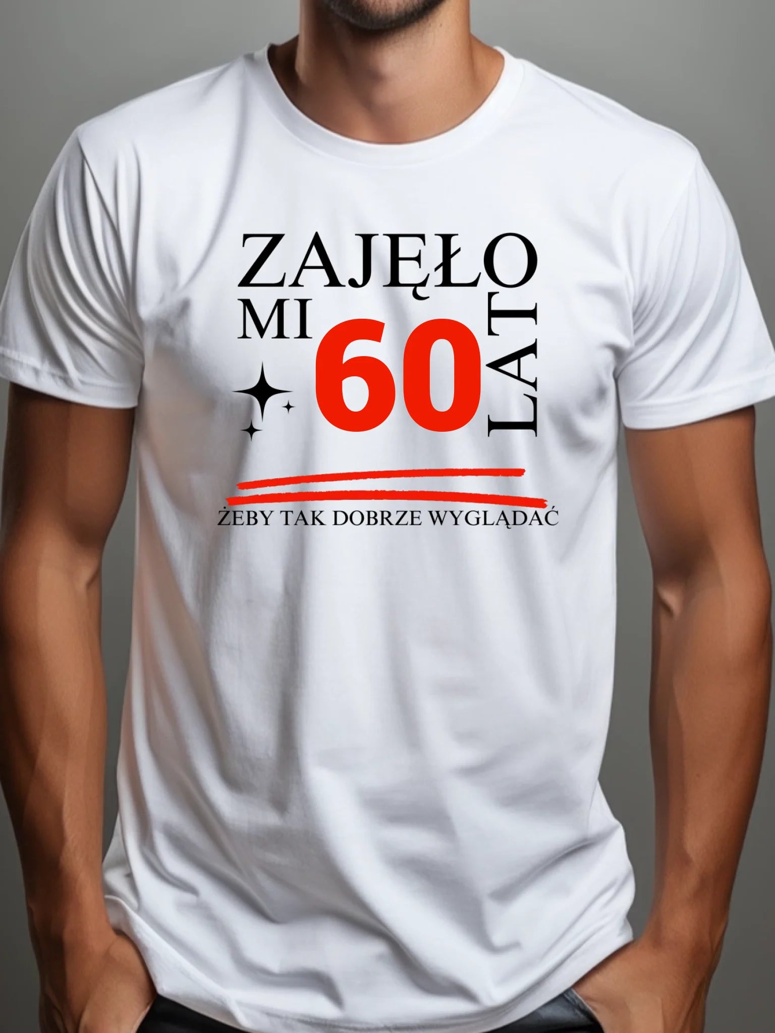 Man wearing a white tshirt Mockup