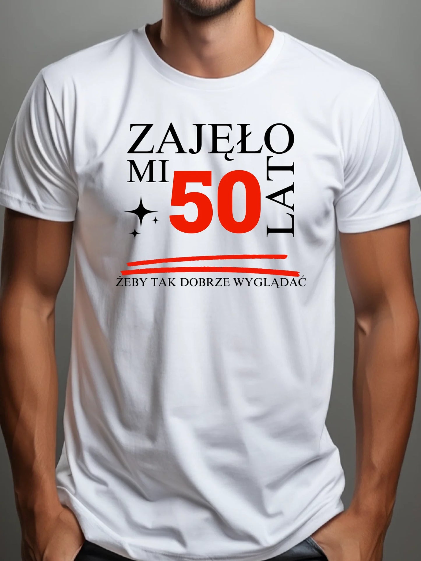 Man wearing a white tshirt Mockup