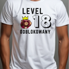 Koszulka na 18 urodziny lvl 18 odblokowany biala a