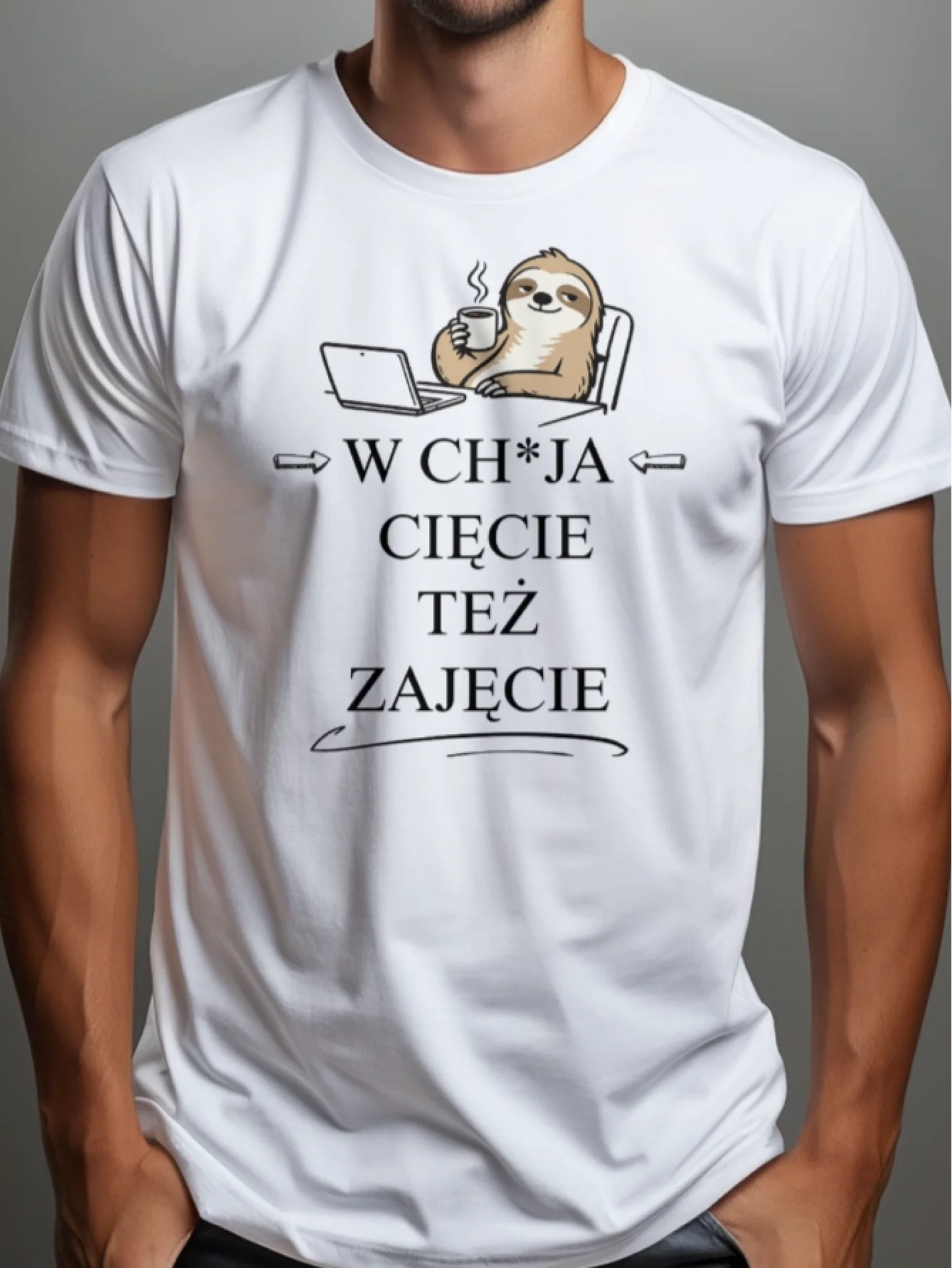 Man wearing a white tshirt Mockup (1)