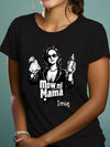 Joyful Native American Young Woman Posing TShirt Ad Attractive Happy TShirt Mockup Product Photo