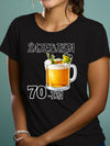 Joyful Native American Young Woman Posing TShirt Ad Attractive Happy TShirt Mockup Product Photo