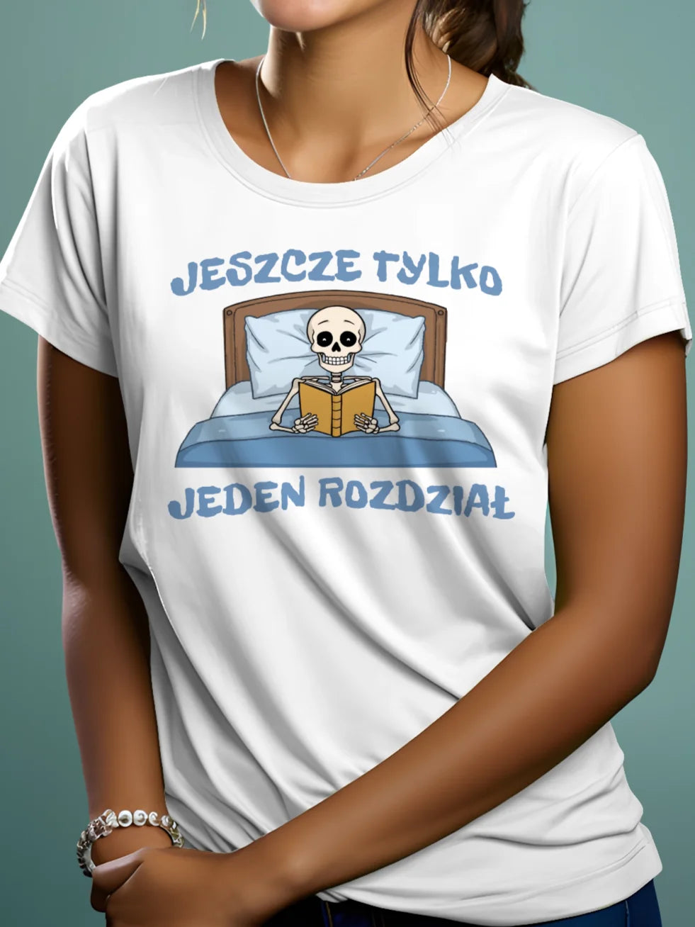 Prezent dla mola książkowego koszulka damska jeszcze tylko jeden rozdział