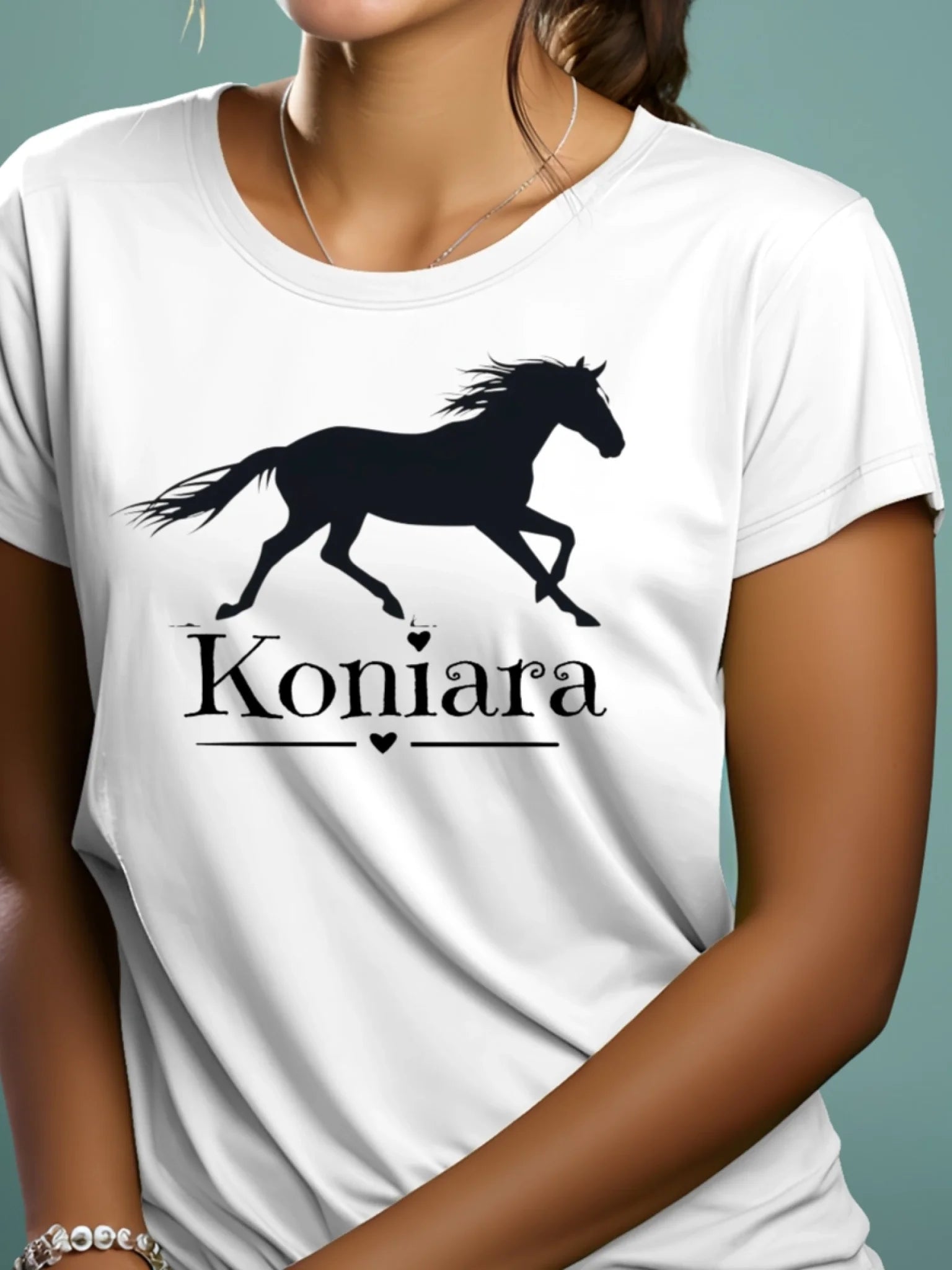 prezent dla koniary koszulka z nadrukiem konia