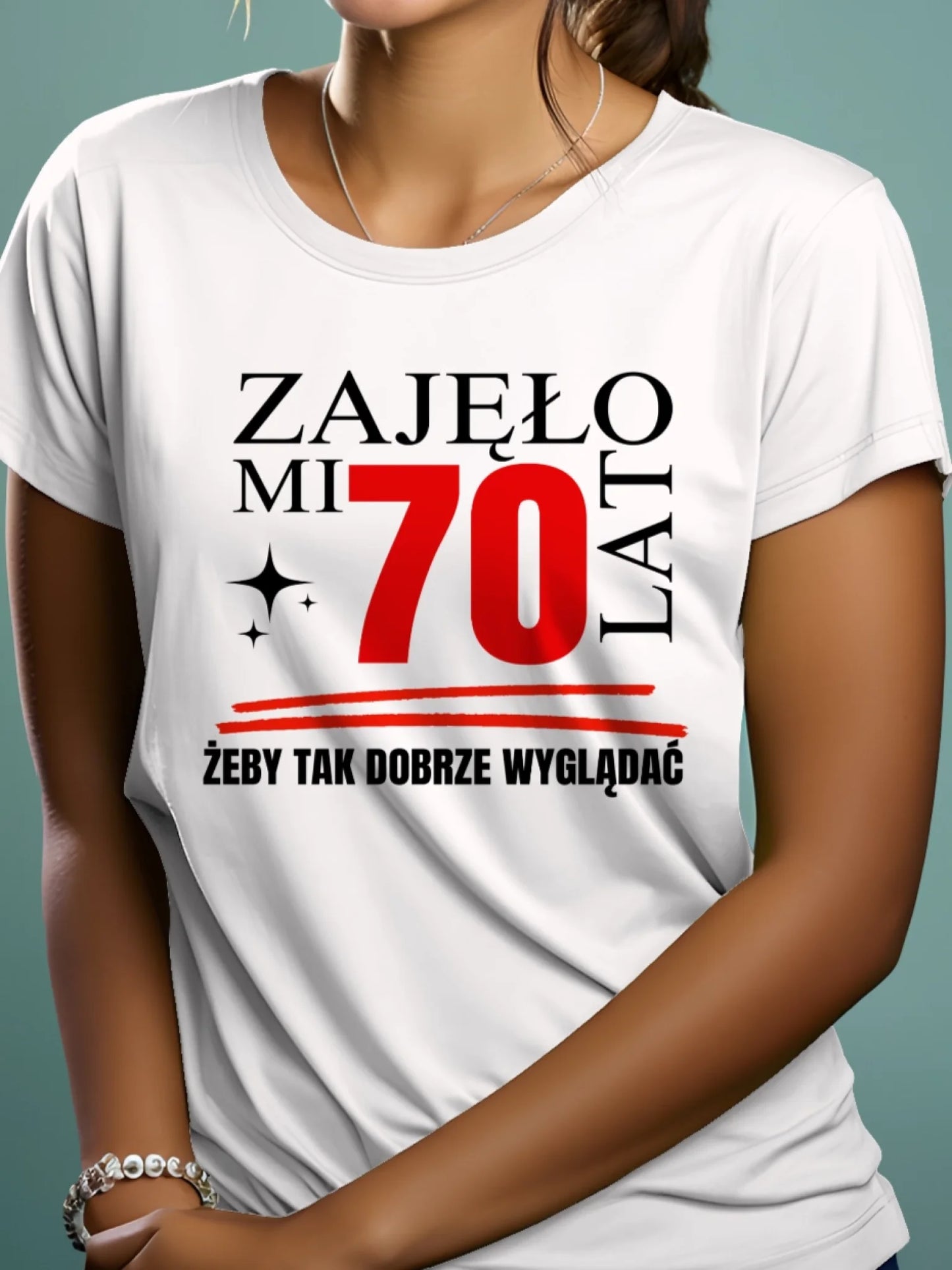 Koszulka na 70 urodziny damska zajęło mi 70 lat żeby tak dobrze wyglądać biała