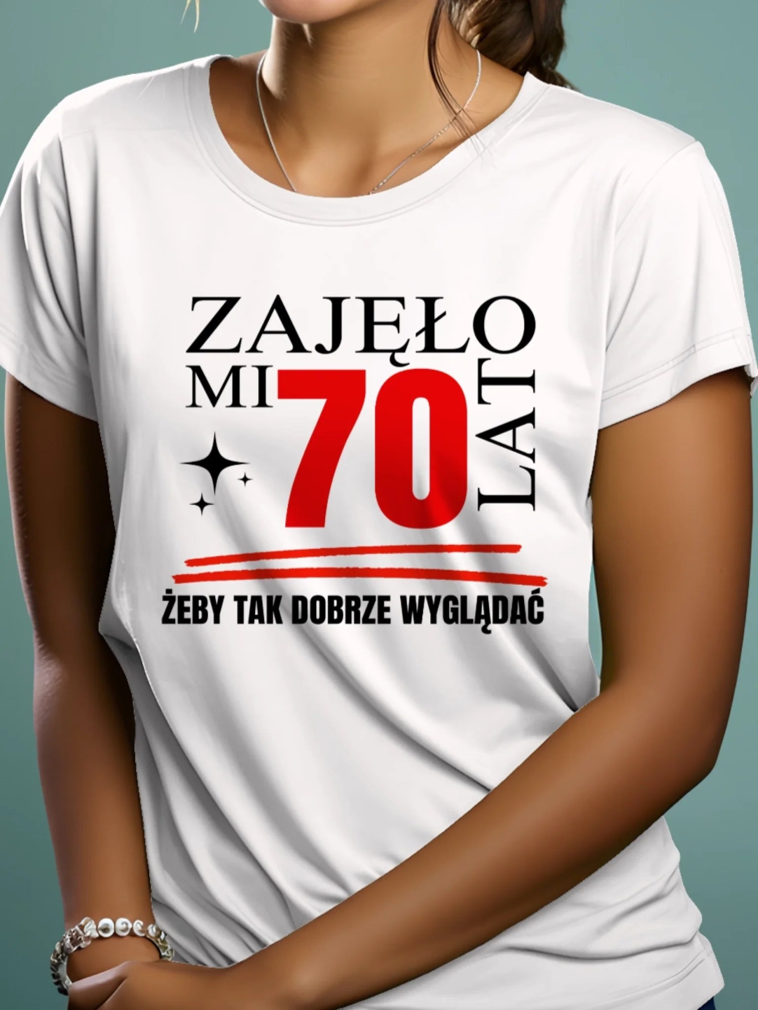 Koszulka na 70 urodziny damska zajęło mi 70 lat żeby tak dobrze wyglądać biała