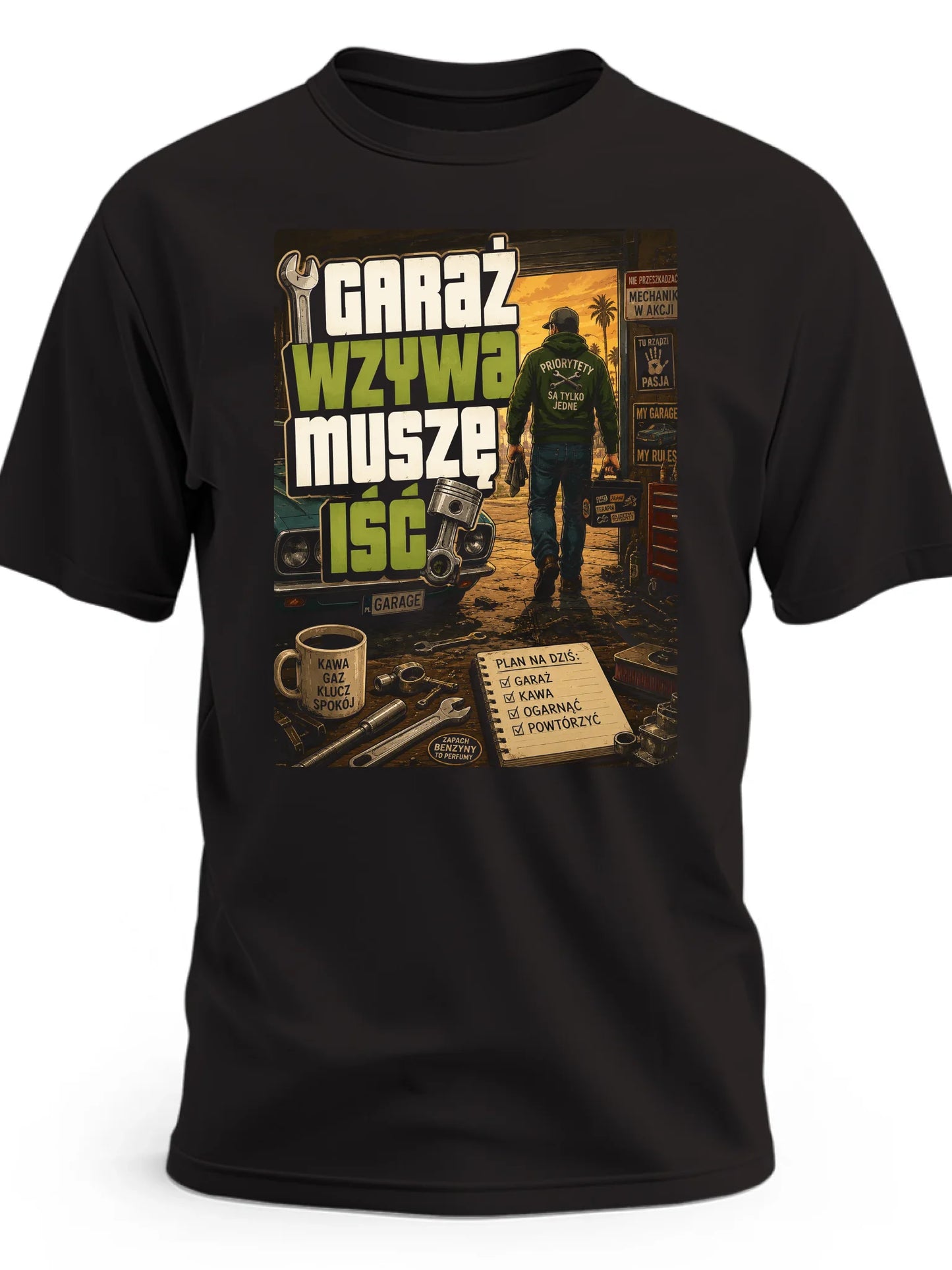 koszulka męska czarna przód
