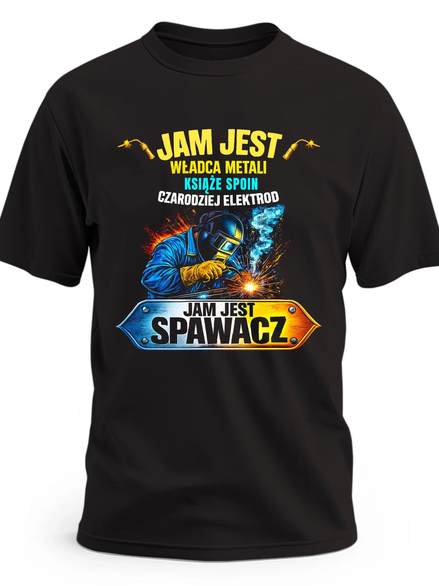 Koszulka męska dla spawacza Jam jest władca metali