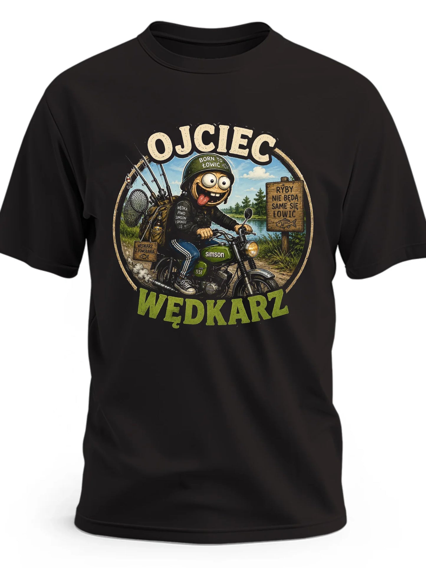 koszulka męska czarna przód