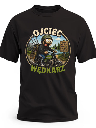 Koszulka męska dla wędkarza z napisem ojciec wędkarz