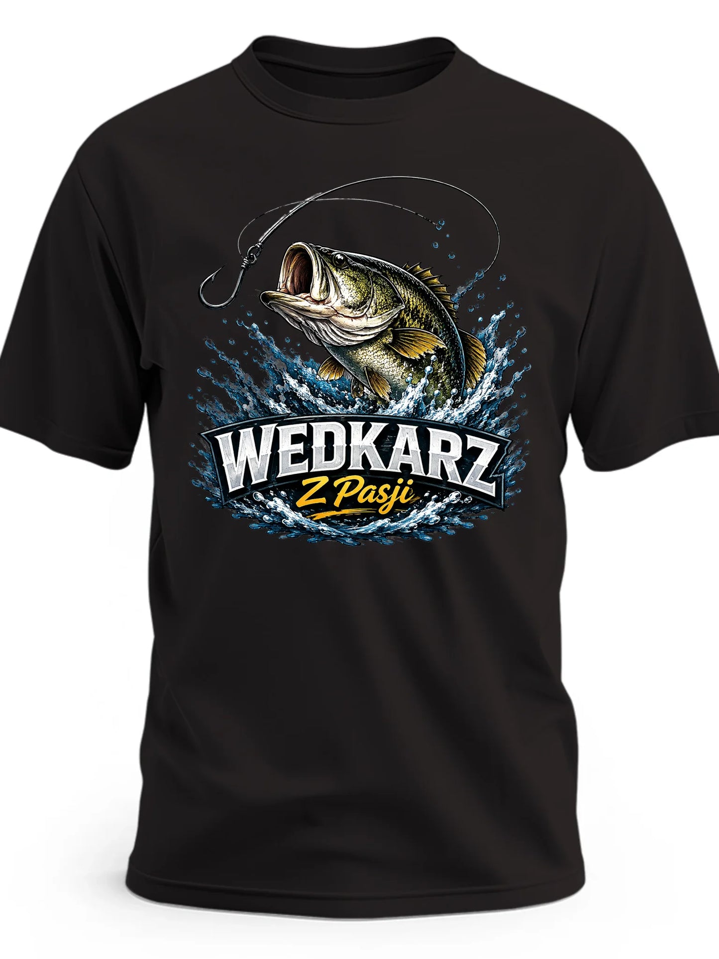 koszulka męska czarna przód
