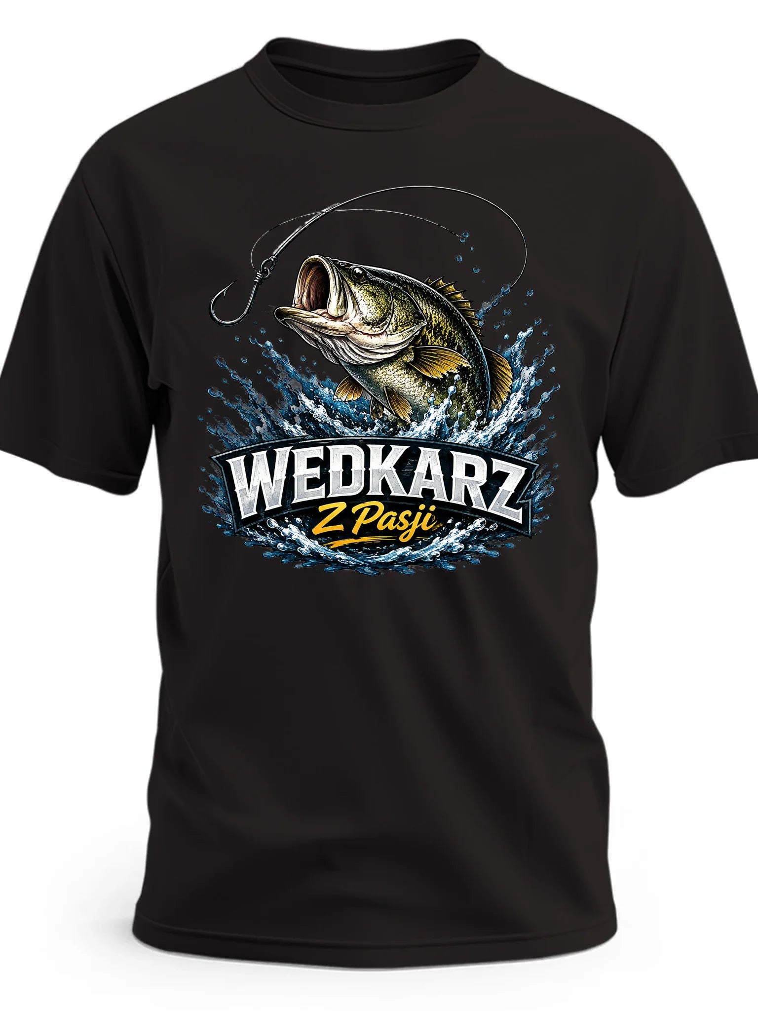 koszulka męska czarna przód