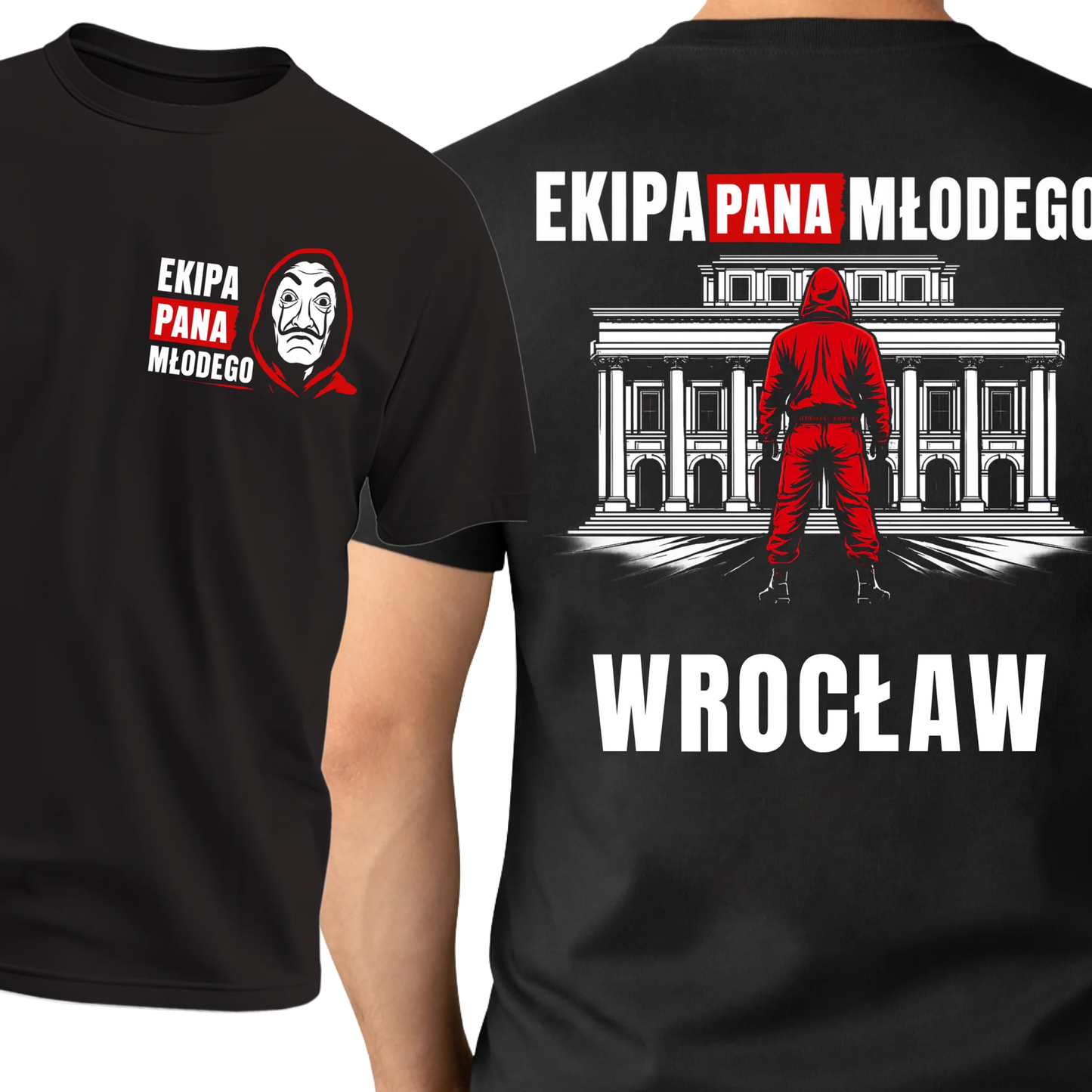 Koszulka męska na wieczór kawalerski EKIPA PANA MŁODEGO