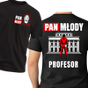 Koszulka męska na wieczór kawalerski PAN MŁODY profesor