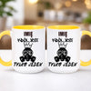 kubek z własnym nadrukiem 440ml personalizowane prezenty pl żółty