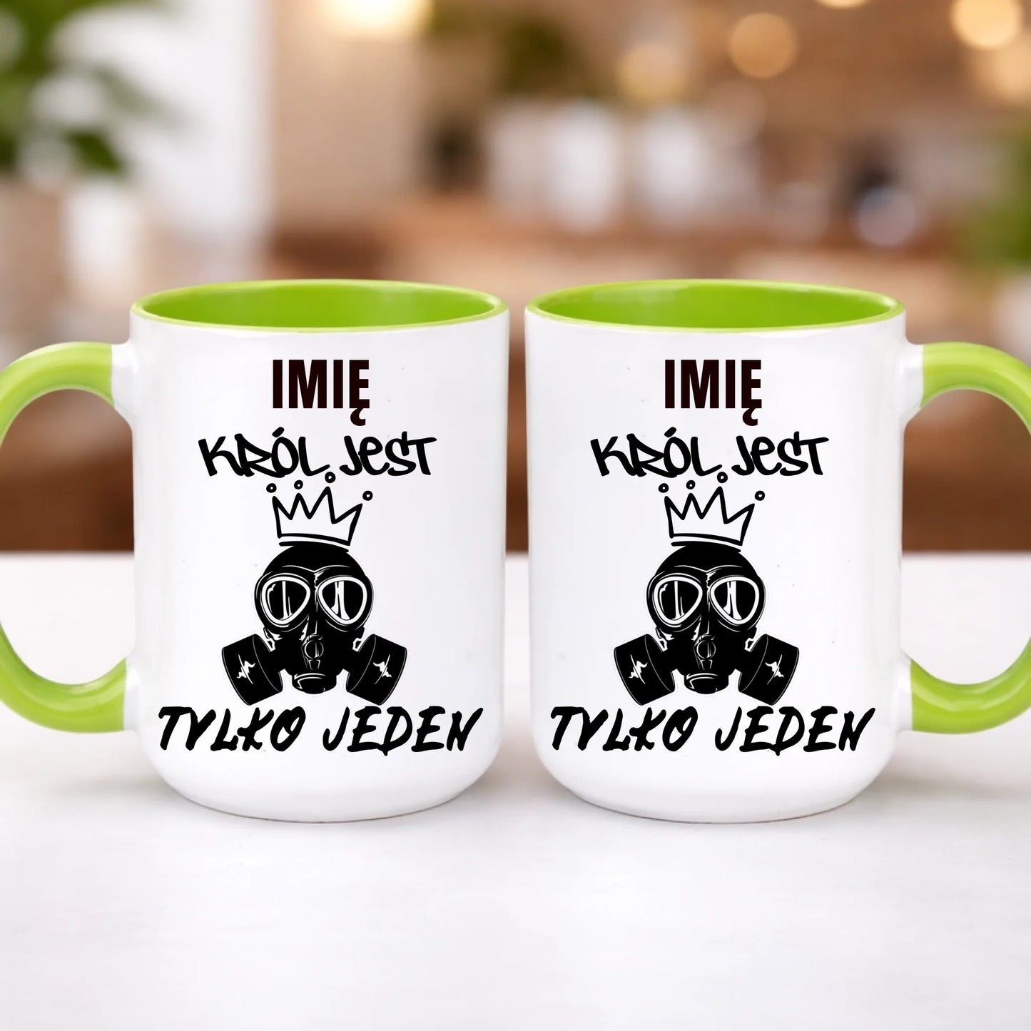 kubek z własnym nadrukiem 440ml personalizowane prezenty pl zielony