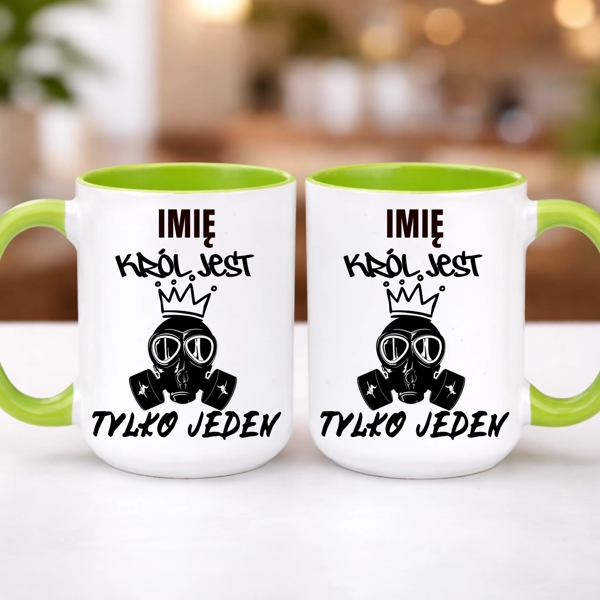 kubek z własnym nadrukiem 440ml personalizowane prezenty pl zielony