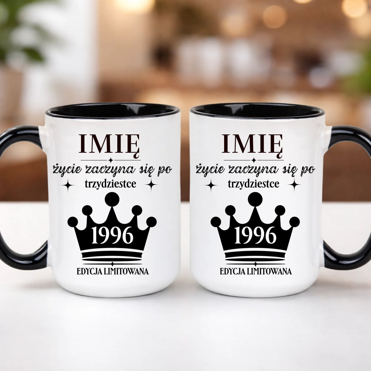 kubek z własnym nadrukiem 440ml personalizowane prezenty pl czarny