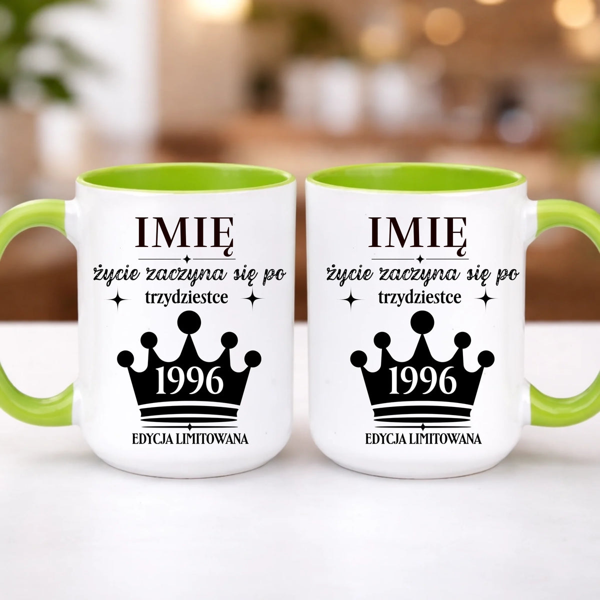 kubek z własnym nadrukiem 440ml personalizowane prezenty pl zielony