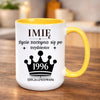 kubek z własnym nadrukiem 440ml personalizowane prezenty pl żółty