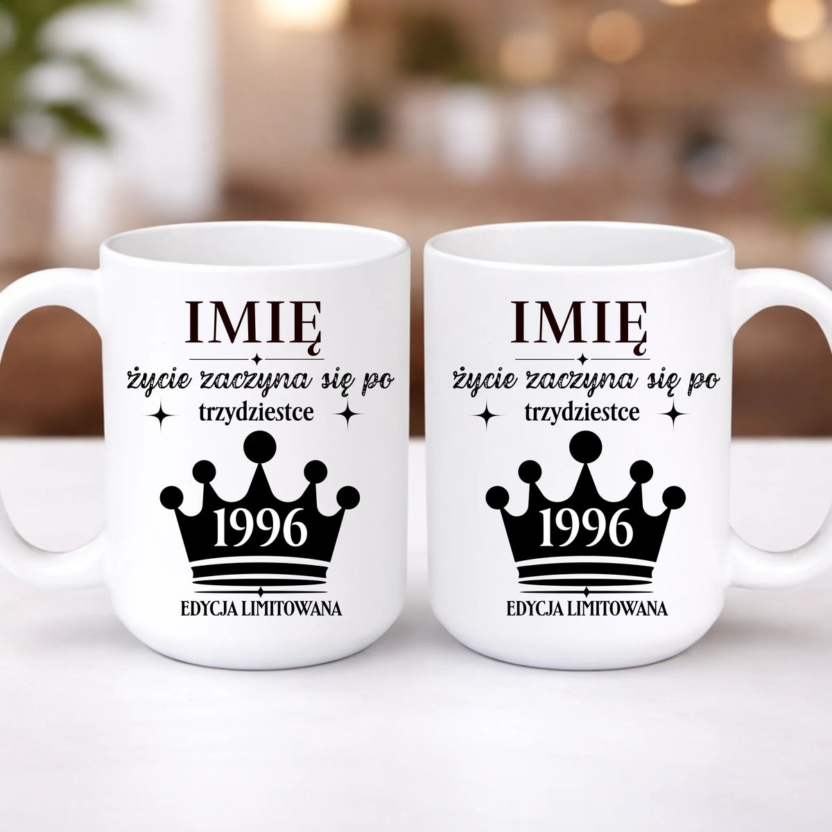 kubek z własnym nadrukiem 440ml personalizowane prezenty pl bialy