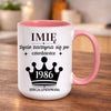 kubek z własnym nadrukiem 440ml personalizowane prezenty pl różowy