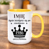 kubek z własnym nadrukiem 440ml personalizowane prezenty pl żółty