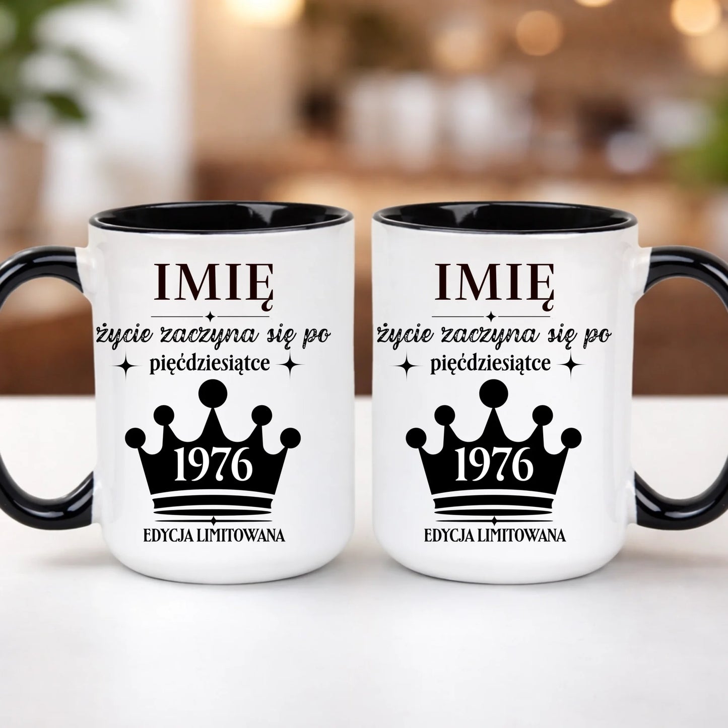 kubek z własnym nadrukiem 440ml personalizowane prezenty pl czarny