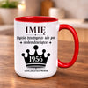 kubek z własnym nadrukiem 440ml personalizowane prezenty pl czerwony