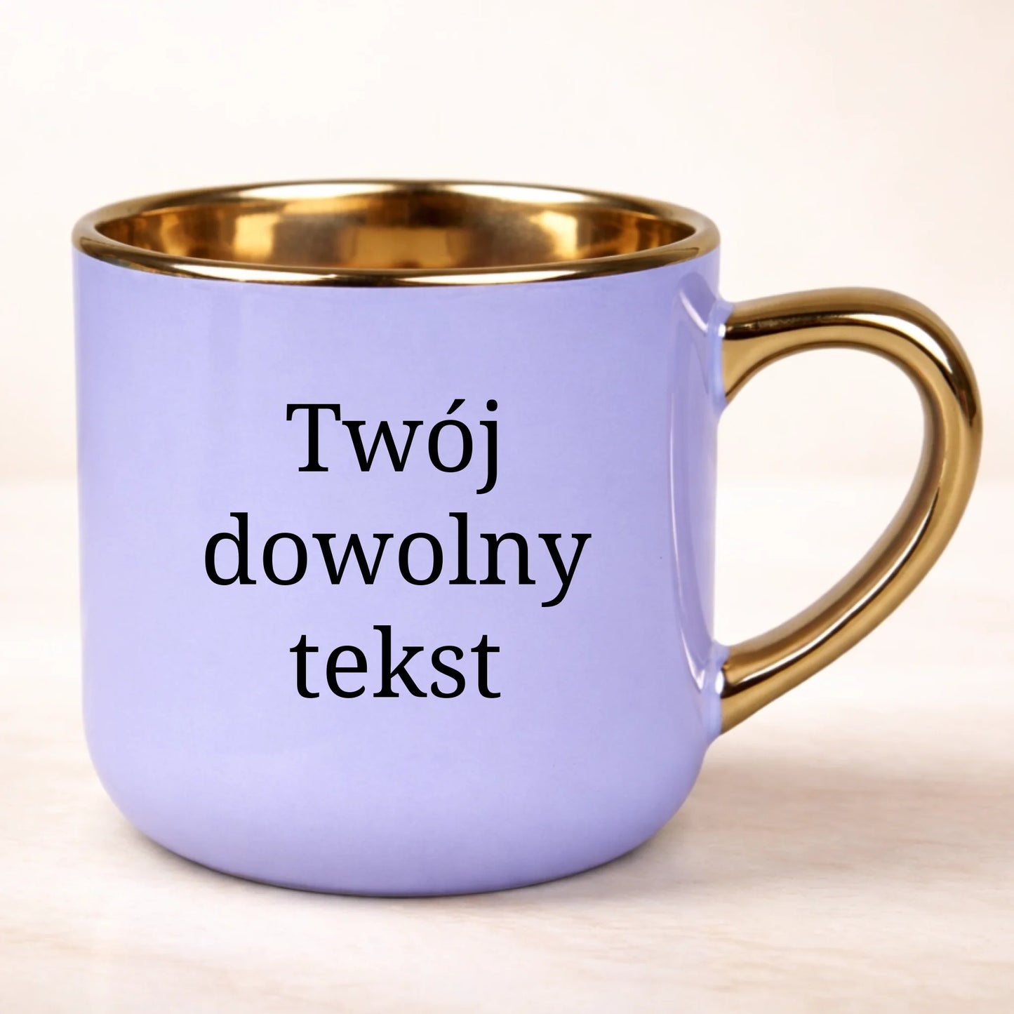 kubek personalizowany z nadrukiem 400ml fioletowy