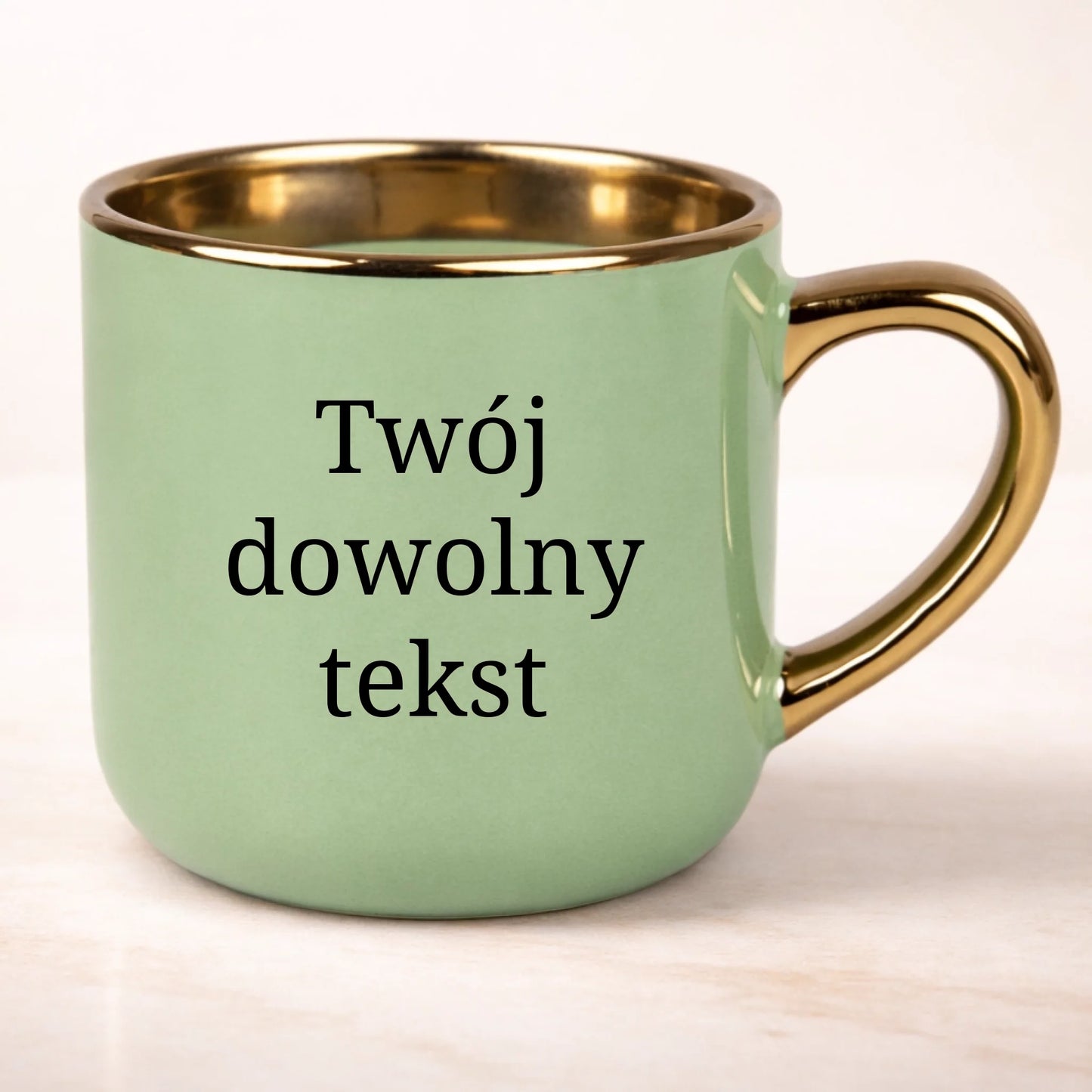 kubek personalizowany z nadrukiem 400ml zielony