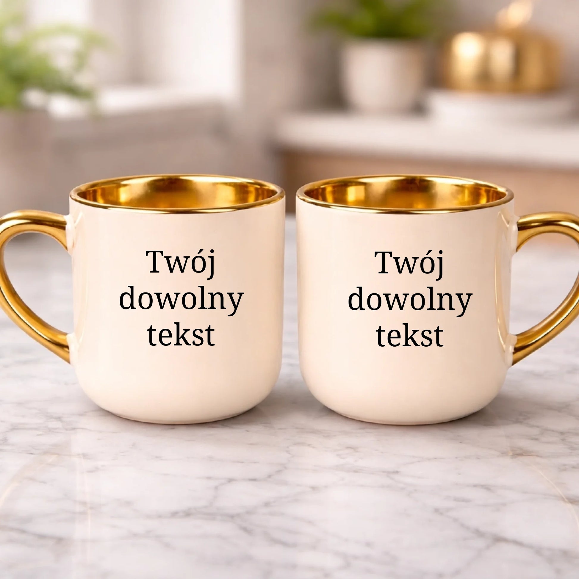kubek z własnym nadrukiem 400ml personalizowane prezenty pl kremowy
