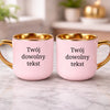 kubek z własnym nadrukiem 400ml personalizowane prezenty pl różowy